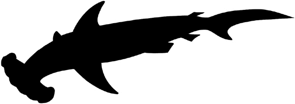 Hammerhead shark vinyl sticker. Customize on line.  Animals Insects Fish 004-1070  